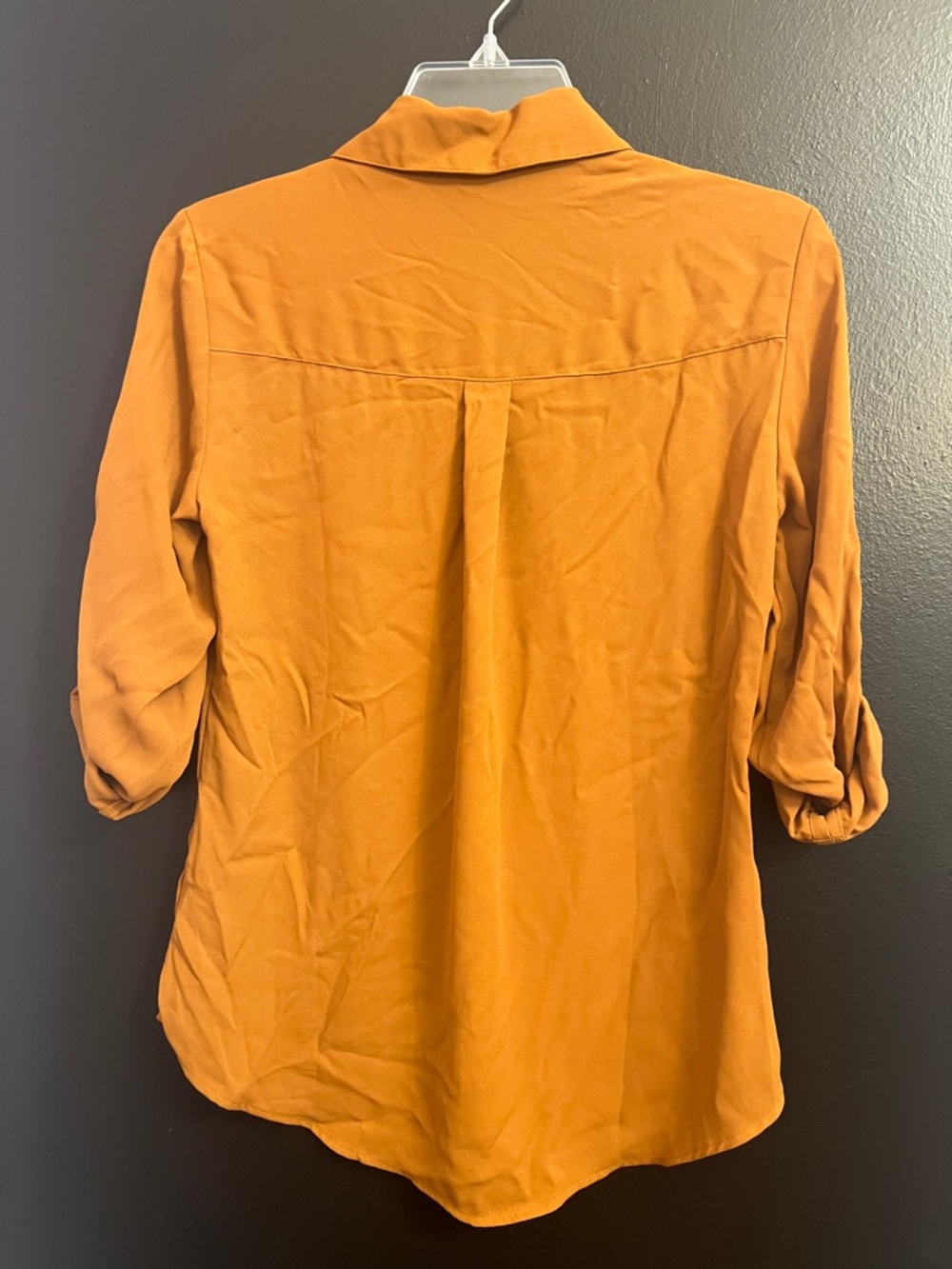 EXPRESS Portofino Cinnamon Brown Button-Down Shirt - Picture 2 of 3